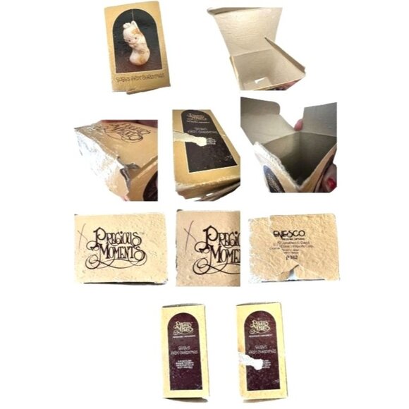 Vtg 1982 Precious Moments Babys First Christmas Ornament Enesco Birthday Club - Picture 12 of 12